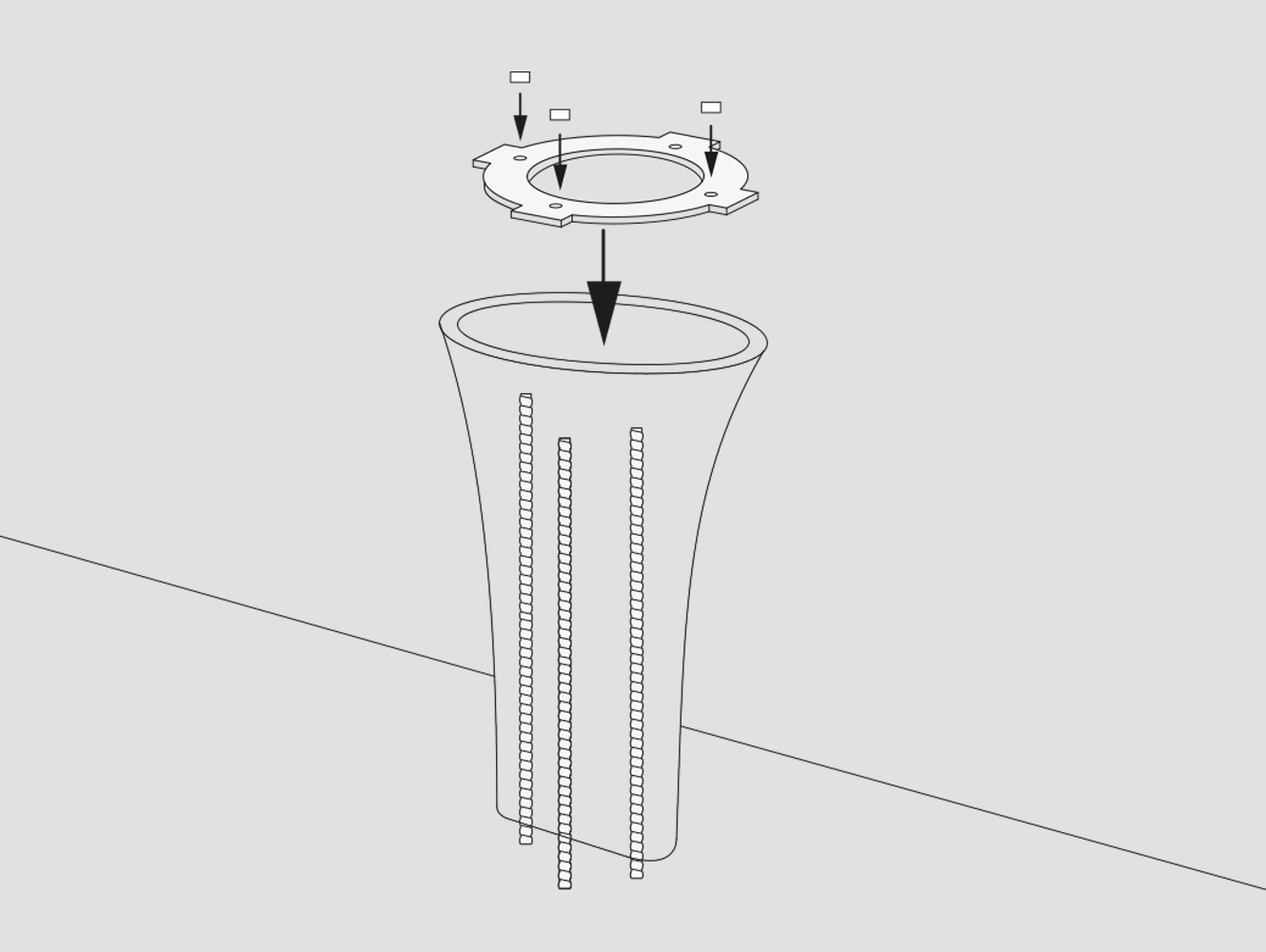 AMFIT-NSA Крепежи для пьедестала Amedeo Tondo (обязательный с AMCOLT) cielo Enjoy + Amedeo Ceramica Cielo