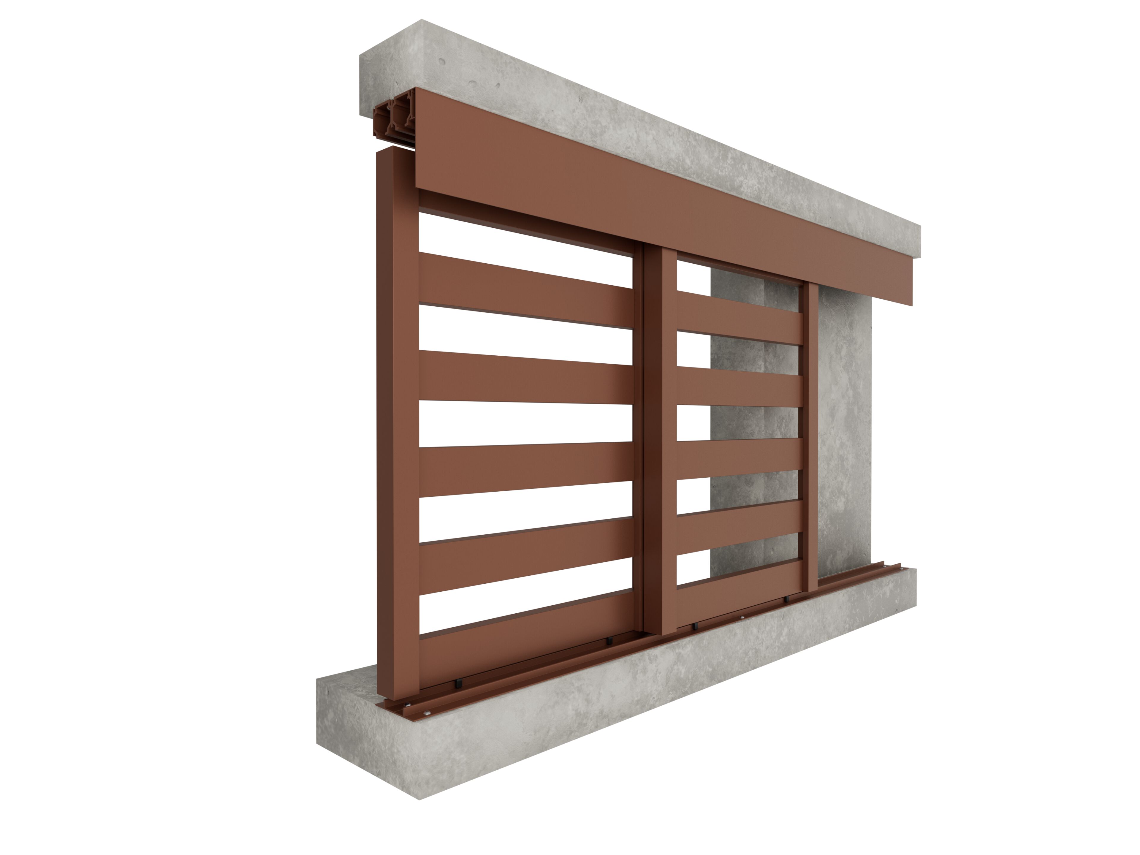 Алюминиевые раздвижные жалюзи с фиксированными ламелями Saxun ERIS ARCH-00029638 - Вид №3