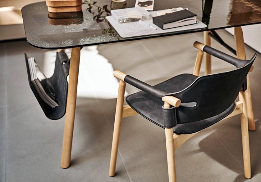 Midj Прямоугольный стол из ясеня и стекла Suite sun-id-1493192 - Вид №3