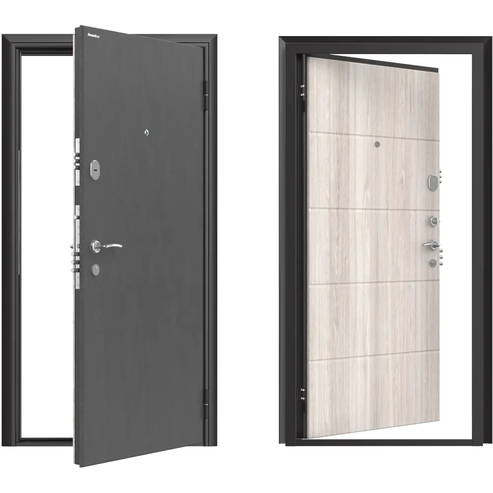 Дверь входная металлическая Премиум New 88x205 см правая дуб седой DOORHAN STLM-2013095 - Вид №1