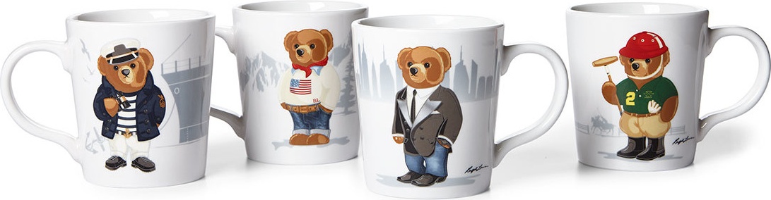 10670854 Ralph Lauren Home Набор кружек Ralph Lauren Home Мишка Хейвен 524мл, фарфор, 4шт Фарфор 