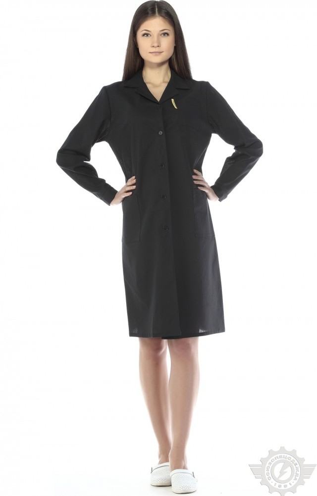 61679 Халат женский темный  Одежда для обслуживающего персонала  размер 56-58/158-164 Спецодежда  - Вид №5