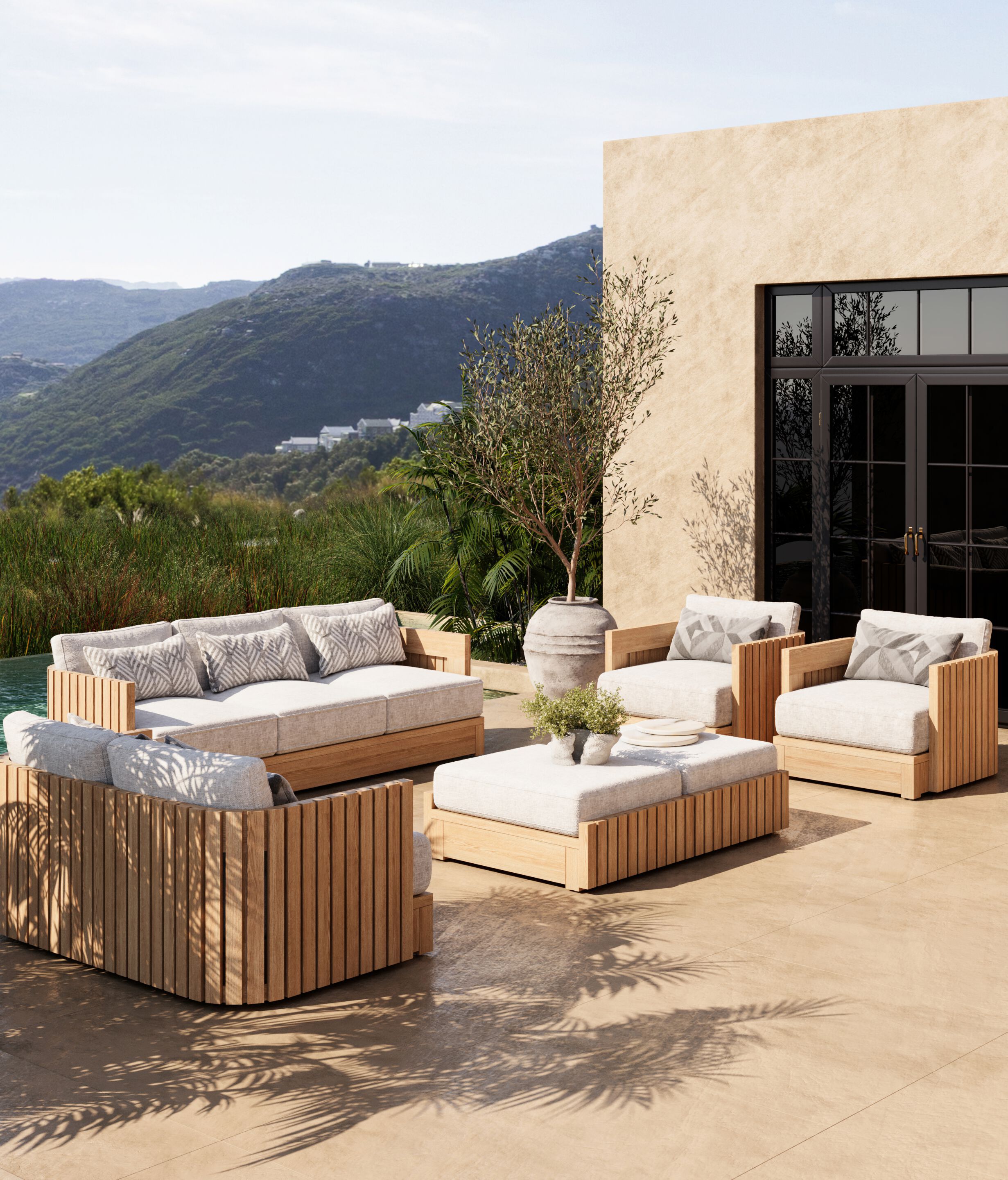 Садовое кресло из тикового дерева с подлокотниками Walters Bay ARCH-00071308 - Вид №4