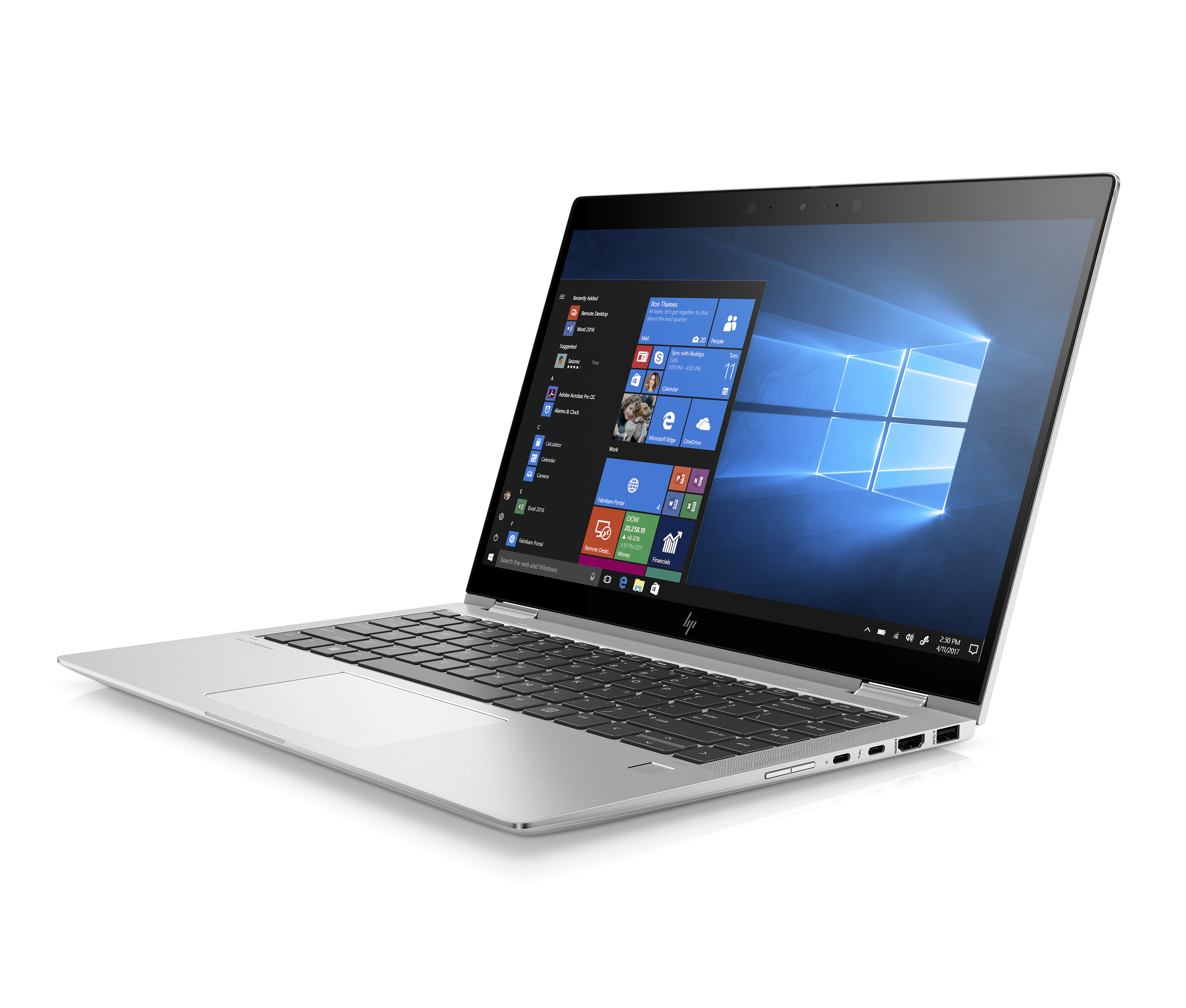 7KN38EA#ACB elitebook x360 1040 g6 14"(1920x1080)/touch/intel core i7 8565u(1.8ghz)/16384mb/512ssdgb/nodvd/int:intel hd graphics 620/lte/3g/67whr/war 3y/1.35kg/metallic grey/w10pro + 1000 nit sure view, pen HP Santreyd  - Вид №1