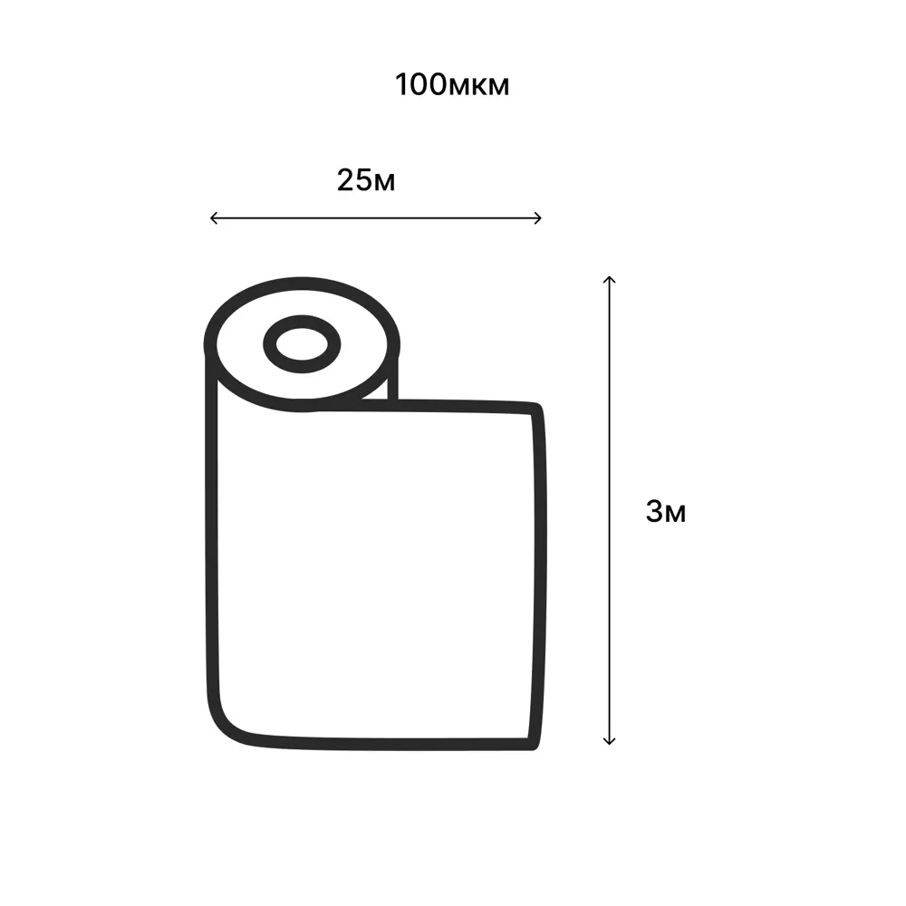 Пленка BEGINIA 3x25 м прозрачный полиэтилен 100 мкм STLM-2022604 - Вид №2