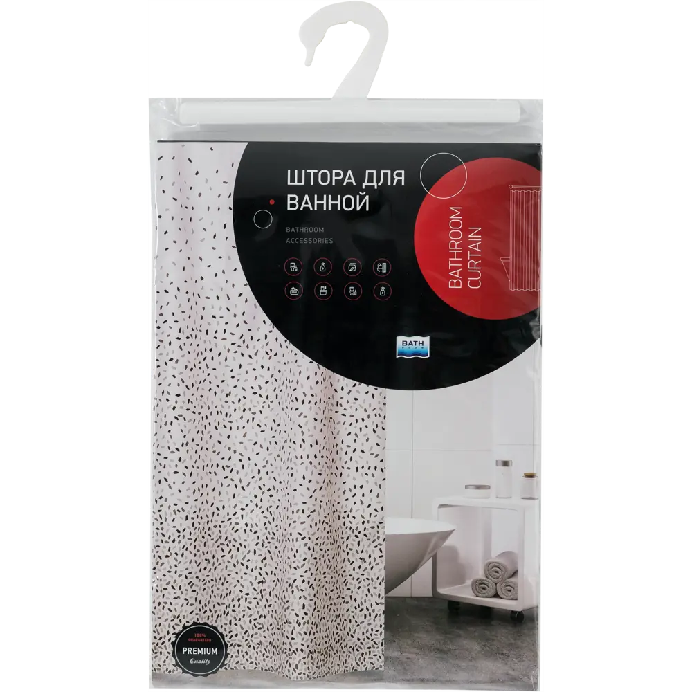Штора для ванной BATH PLUS Confetti - элегантная защита от брызг 180×200 см 82360087 STLM-0025376 - Вид №5