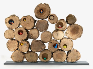 Деревянная перегородка из брикколы