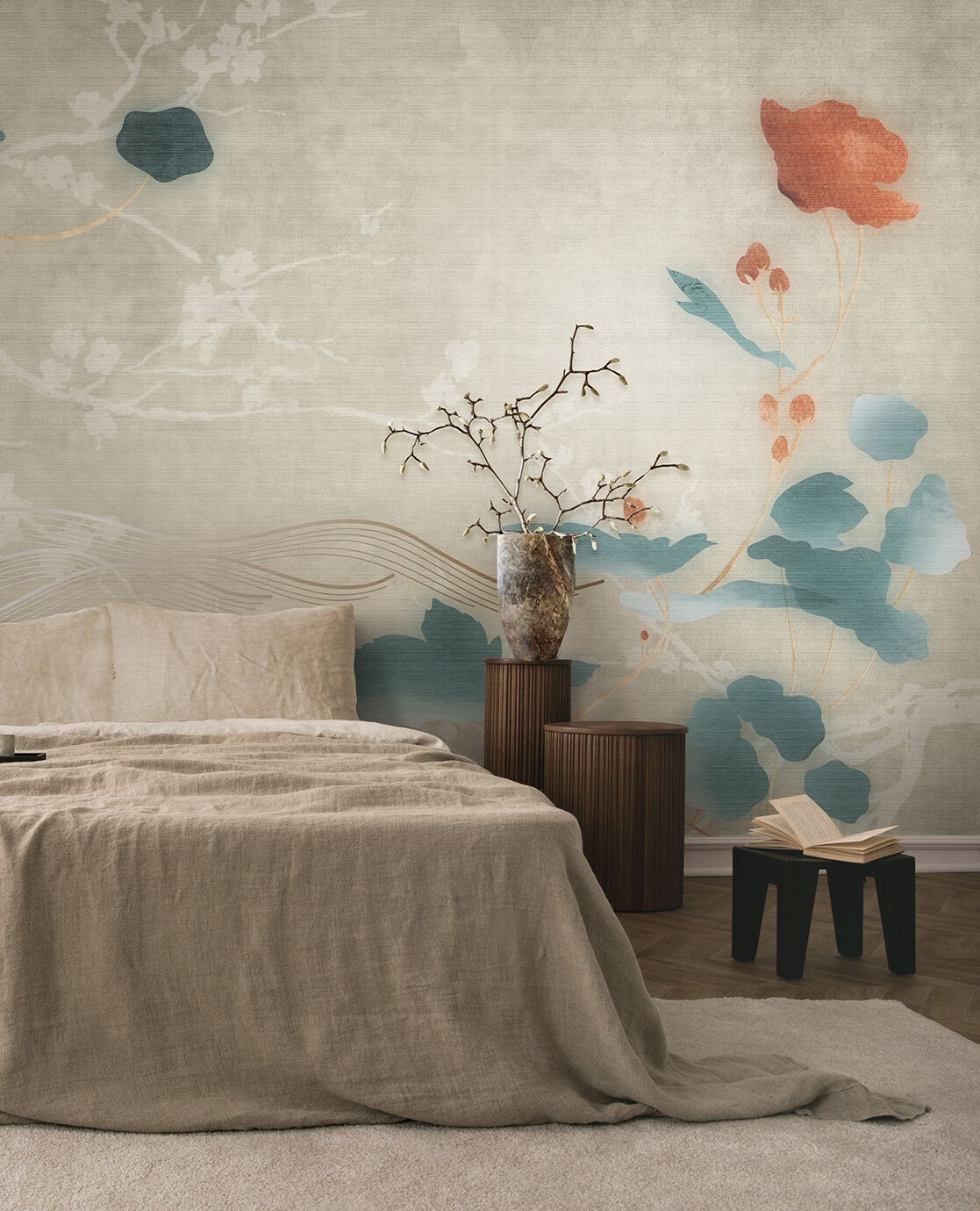 Обои с цветочными мотивами N.O.W. Edizioni TEXTILE / JAPAN TALE ARCH-00133150 - Вид №1