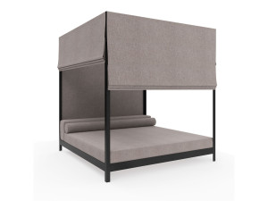 Садовая кровать из ткани с балдахином