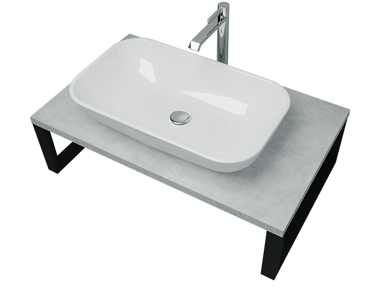 У85839 Столешница GRUNGE LOFT 80 Бетон светлый 1 Marka GRUNGE LOFT 