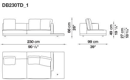 B&B Italia Кожаный диван Dock sun-id-1441060 - Вид №55