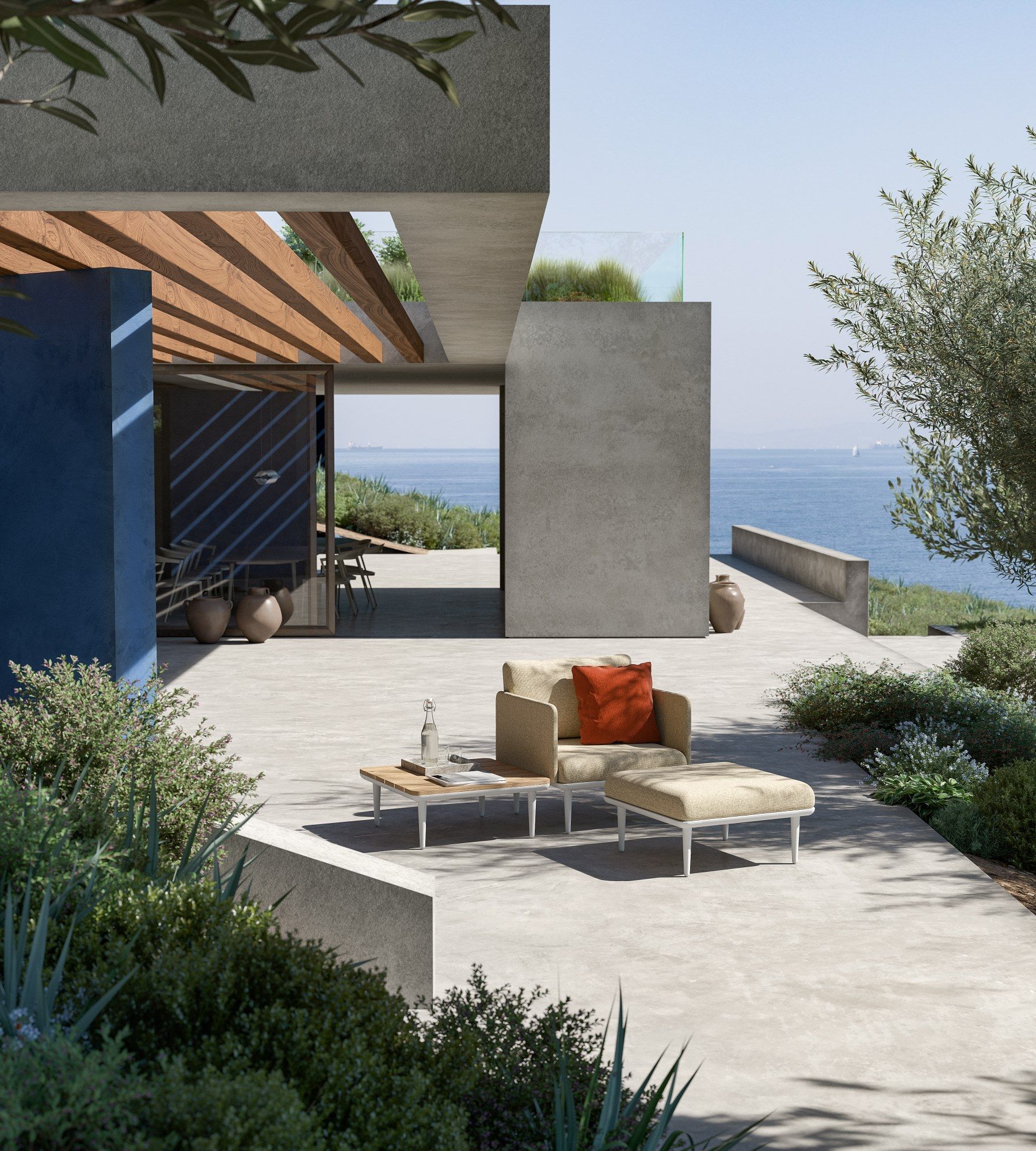 Алюминиевый низкий садовый стул Royal Botania Styletto Lounge ARCH-00110838