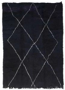 AFOLKI Прямоугольный шерстяной коврик с длинным ворсом и геометрическими мотивами Beni ourain Taa1248be