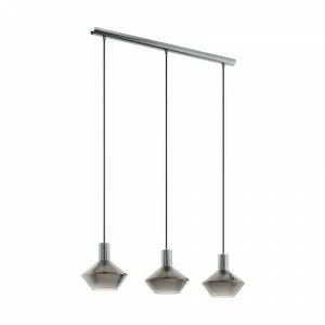 Подвесной светильник на 3 лампы дымчатый Ponzano 97424 EGLO ДИЗАЙНЕРСКИЕ, PONZANO 00-3889968 Серый