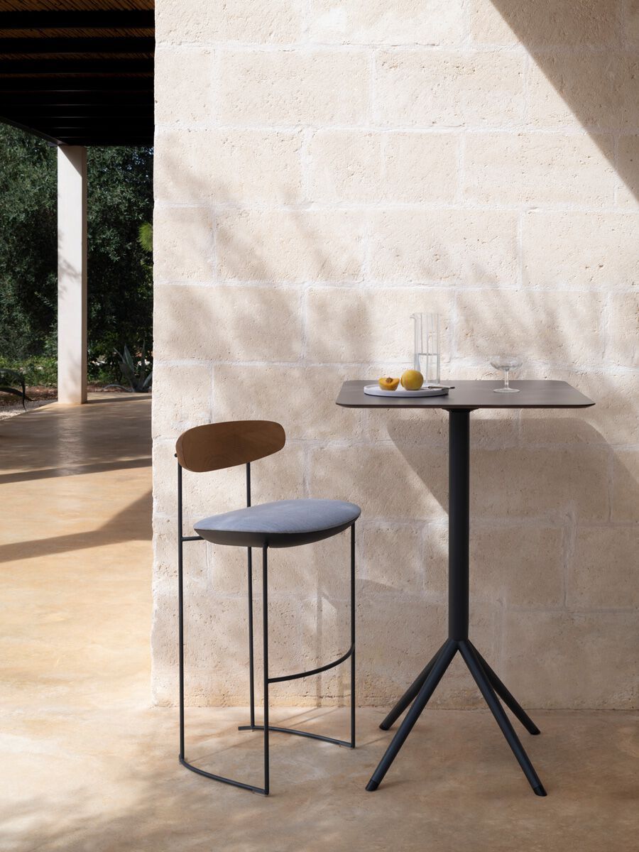 Садовый металлический и тканевый табурет Potocco Keel Light ARCH-00099735 - Вид №2