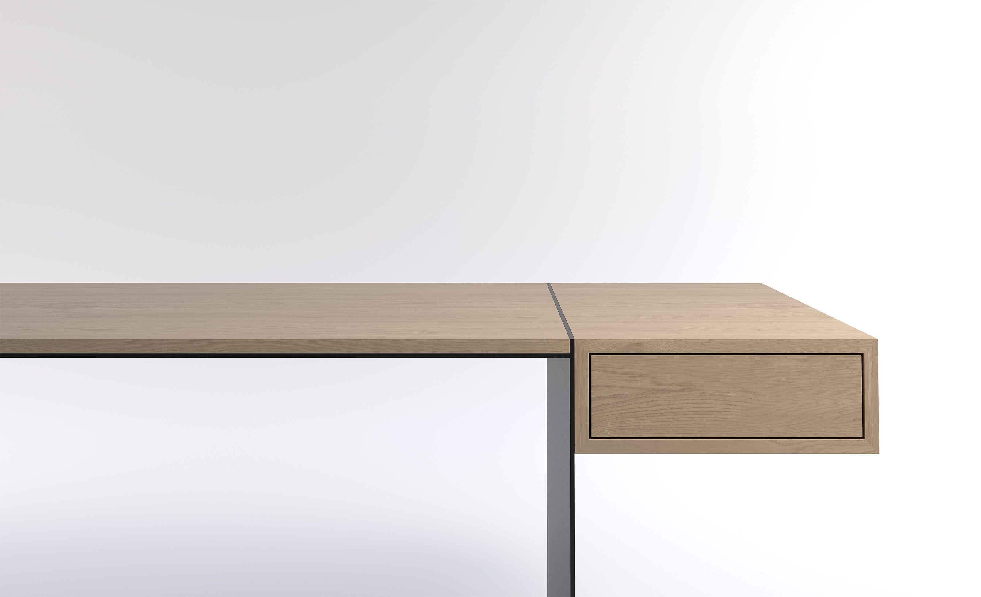 Прямоугольный стол с деревянной столешницей и ящиками Phase Design отдел ARCH-00059833 - Вид №6