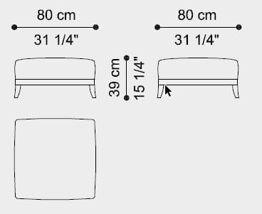 Тканевая мягкая подставка для ног ETRO Home Interiors Цейлон ARCH-00109020 - Вид №1