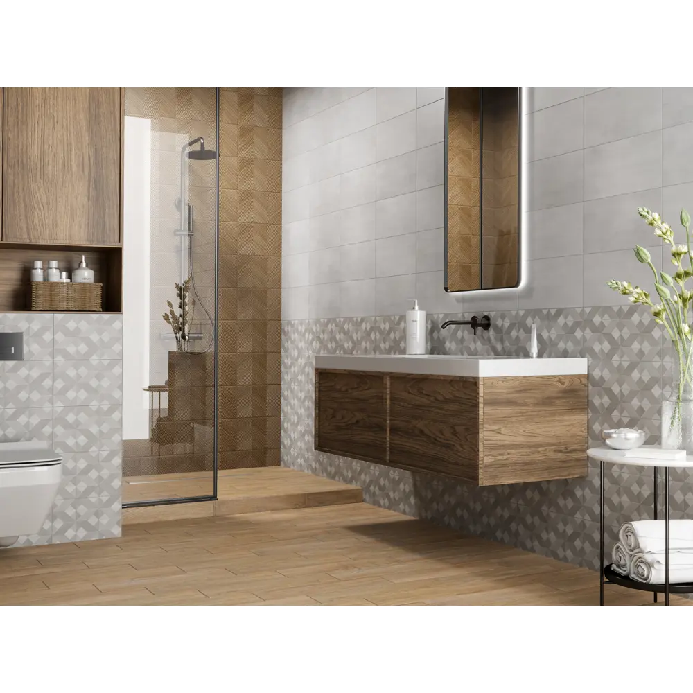 Плитка настенная Mersey Woodr A0554D14104 20x40 см 1.6 м² матовая цвет бежевый Santreyd STLM-2040528 - Вид №6