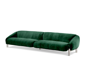 4-местный бархатный диван