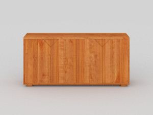 Шкаф из массива дерева с распашными дверями