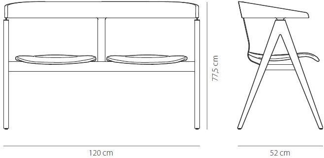 Gazzda Скамья из мягкой кожи со спинкой Ava sun-id-1482483 - Вид №4