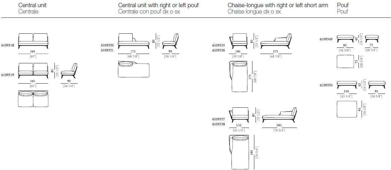 Arketipo Модульный тканевый диван Morrison sun-id-1502421 - Вид №7
