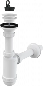 Сифон для умывальника DN32 с пластмассовой peшeткой DN63
