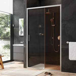 W90G-120-1-195MBr Solo Дверь душевая 120х195 стекло бронзовое профиль матовый хром AM.PM Gem