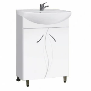 Тумба Виктория Эрика 65 10701 с раков. ERICA ERI65 1 отв. белый (S-UM-ERI65/1/2)