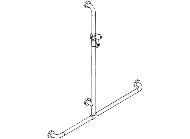 801.35.410 Поручень для душа с выдвижным держателем для душа HEWI Greifen  - Вид №2