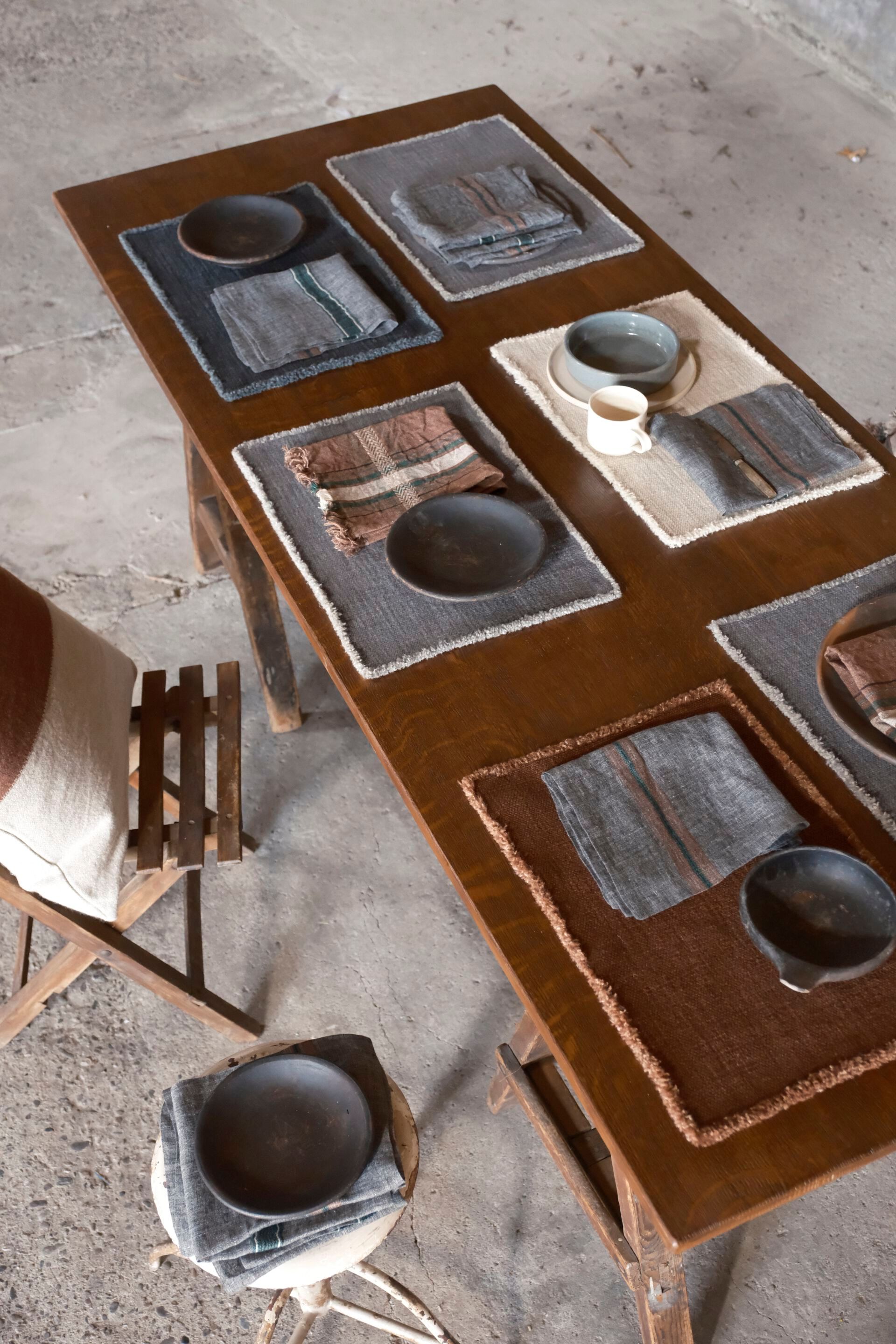 Прямоугольная льняная и шерстяная салфетка Libeco Home Jasper ARCH-00078941 - Вид №11