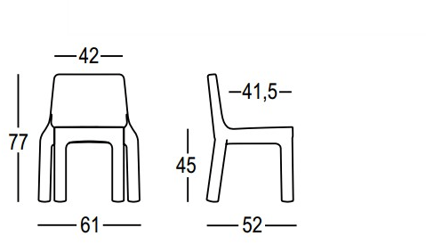 Plust Штабелируемый стул из полиэтилена Simple sun-id-1381276 - Вид №4