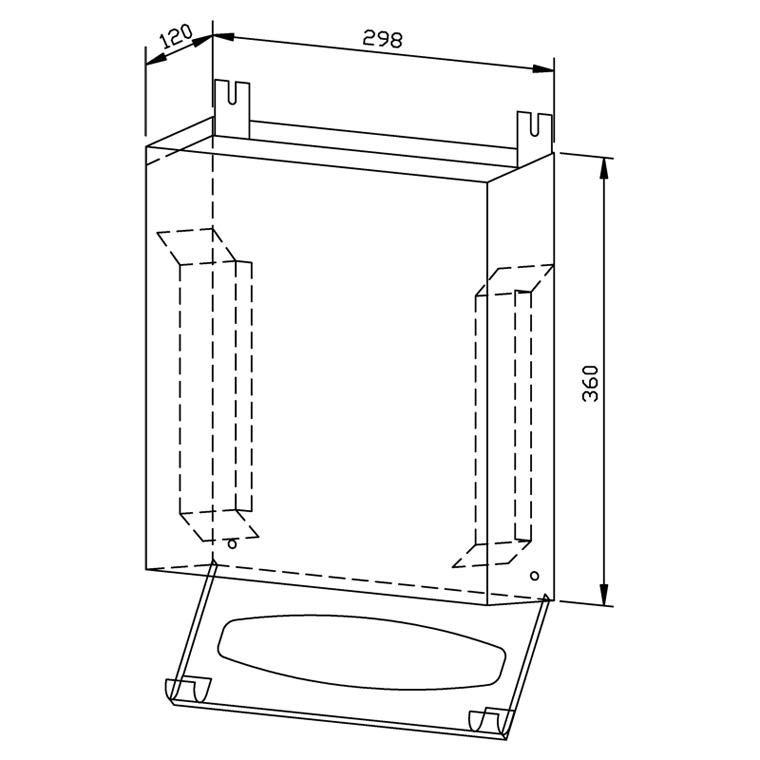 727060 Диспенсер для бумажных полотенец для установки за зеркалом WP176 WAGNER_EWAR A-LINE Wagner Ewar  - Вид №1