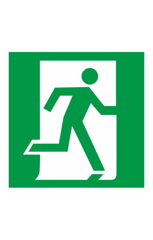 68587 Знак "Выход здесь " ( E 01-02 )  Эвакуационные знаки размер 100 х 100 мм Спецодежда 