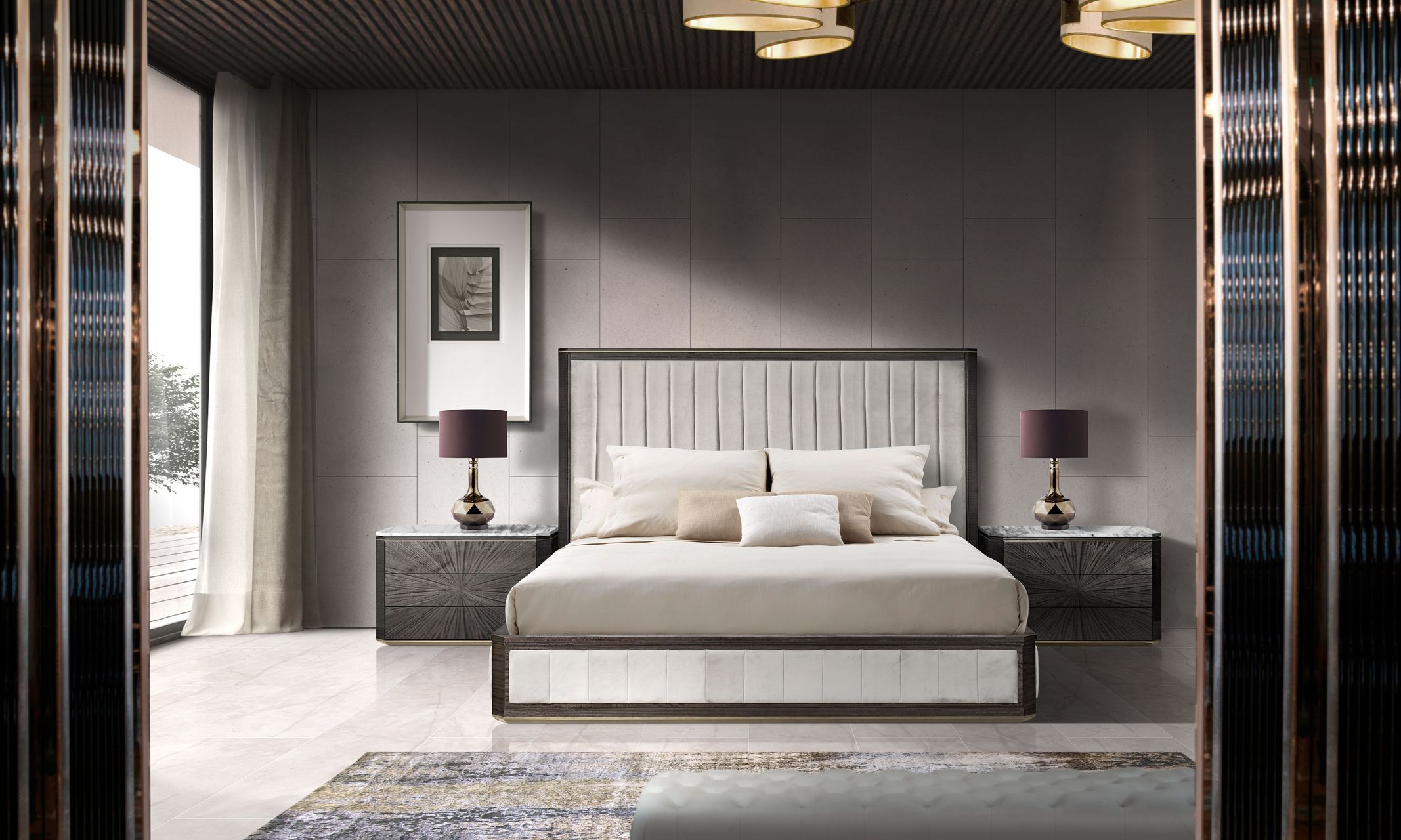 Тканевая кровать с высоким изголовьем Hurtado Evolution ARCH-00057998 - Вид №2