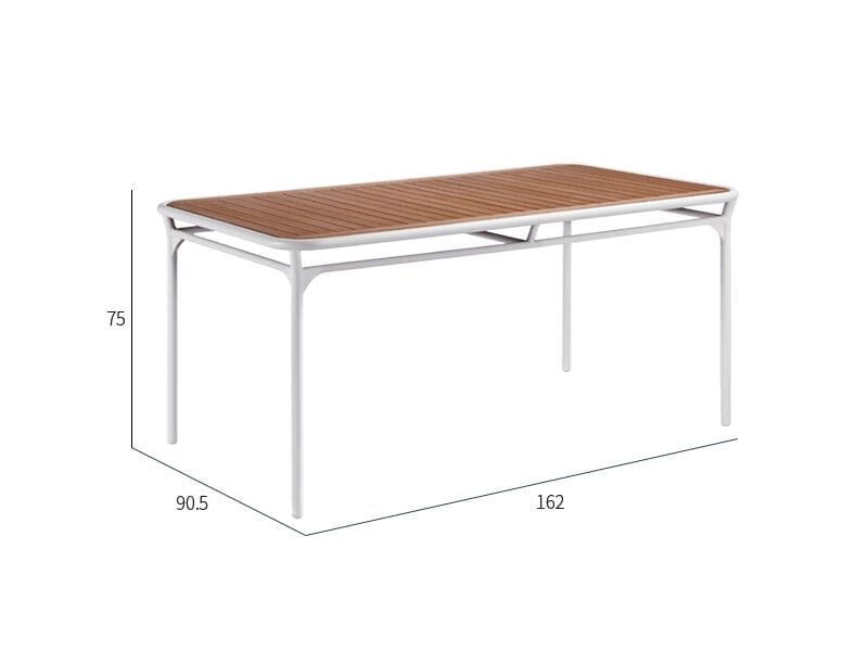 Металлический прямоугольный садовый стол VINEKO Nine Degrees ARCH-00129915 - Вид №2