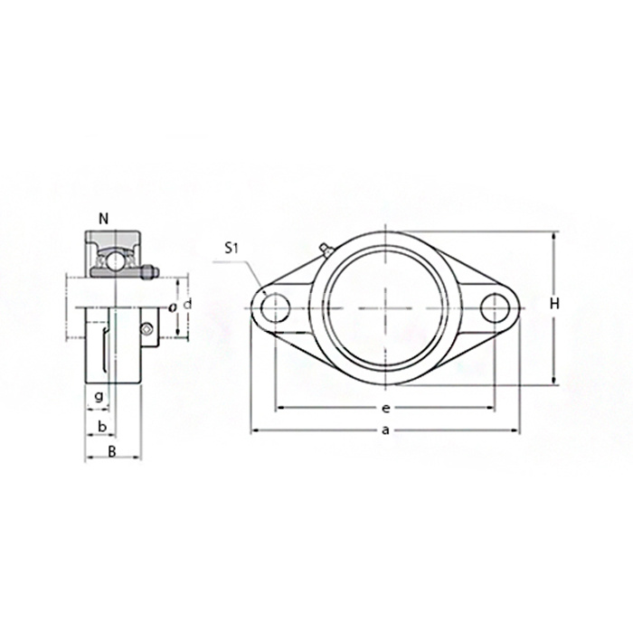 IS1917 Корпус подшипника FL204 (пластик) ISKRA  - Вид №1