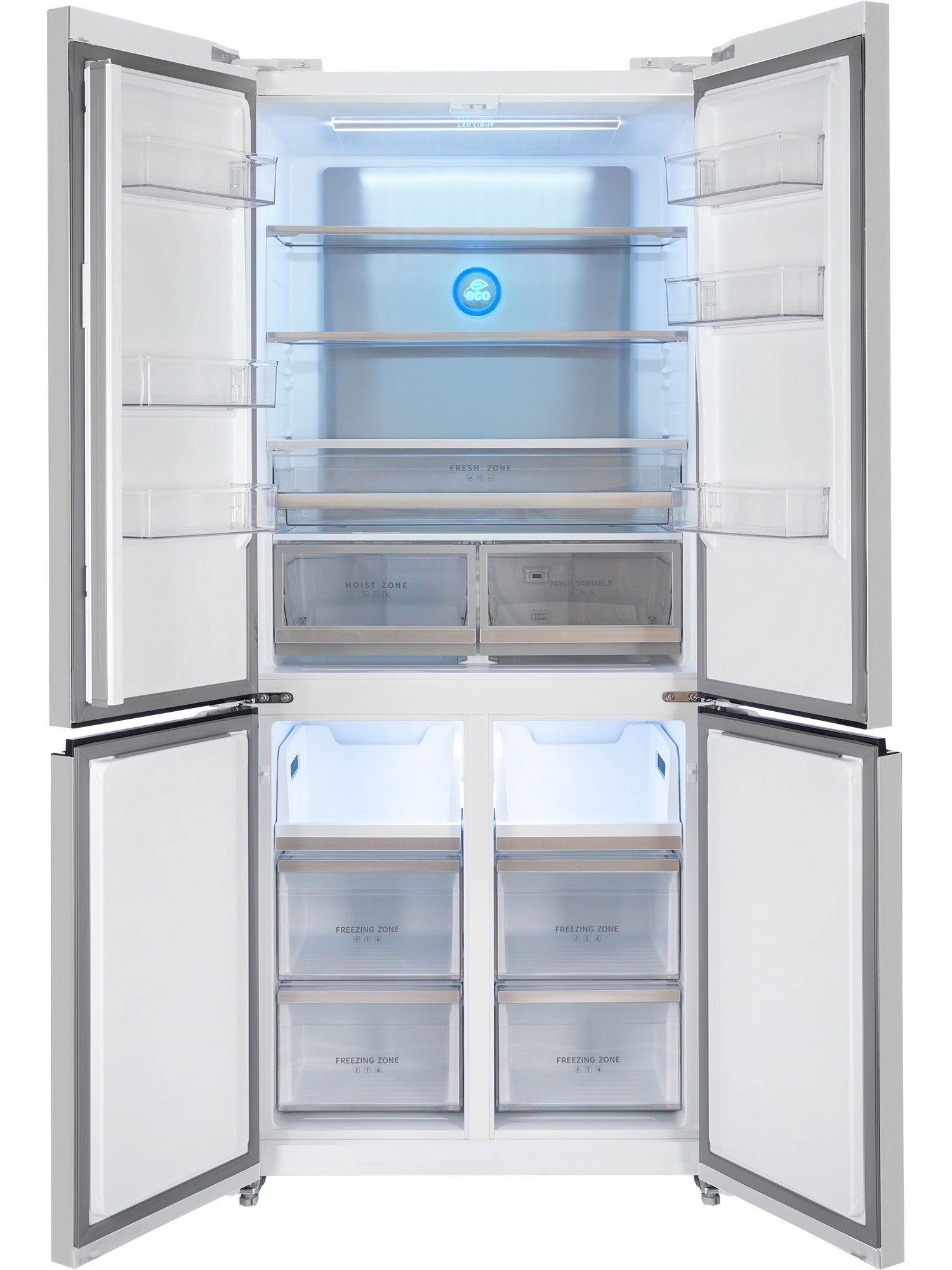 9168750 Холодильник многодверный   HIBERG RFQ-600DX NFGW inverter белый STDN-0134165 - Вид №1