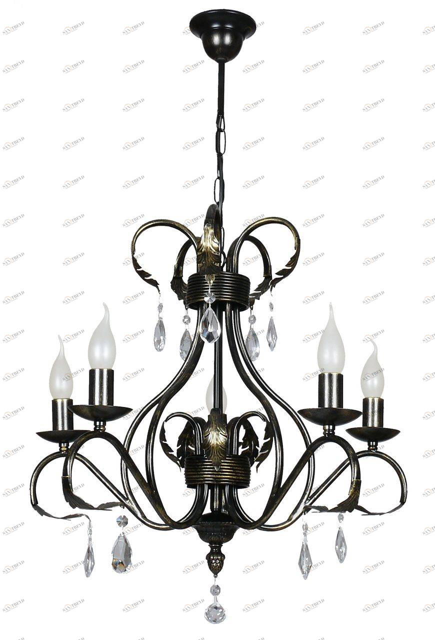 Люстра дизайнерская At коричневая 10029-5L SUPERNW СВЕЧИ 056766 Коричневый 