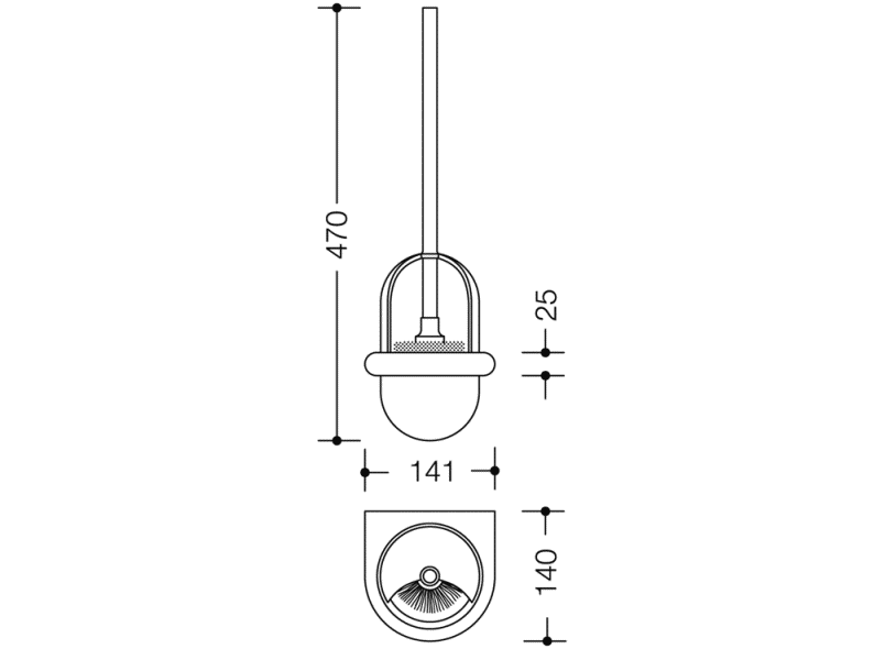 805.20.100 Набор туалетных щеток HEWI System 111 | Edelstahl  - Вид №9