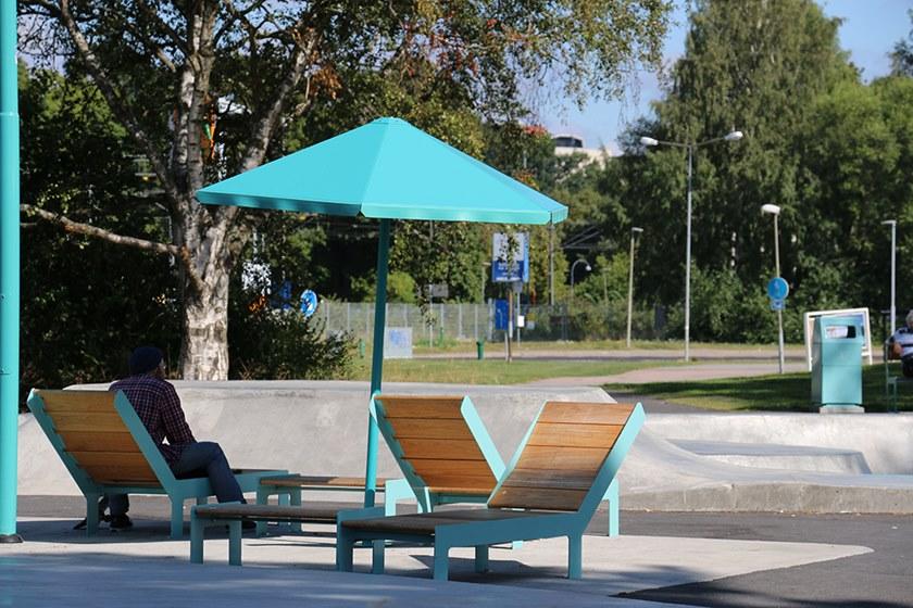 Nola Industrier Садовая кушетка из стали и дерева Low/high U11-58 - Вид №5