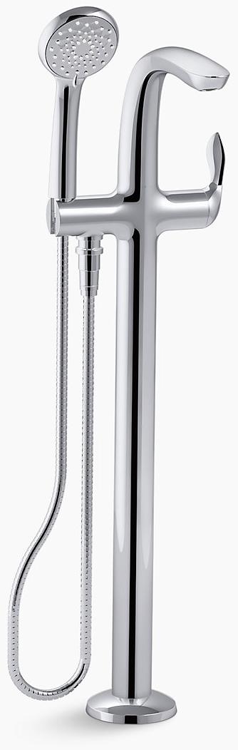 KOHLER Напольная накладка для ванны Refinia с ручным душем K-T97334-4-CP  - Вид №1