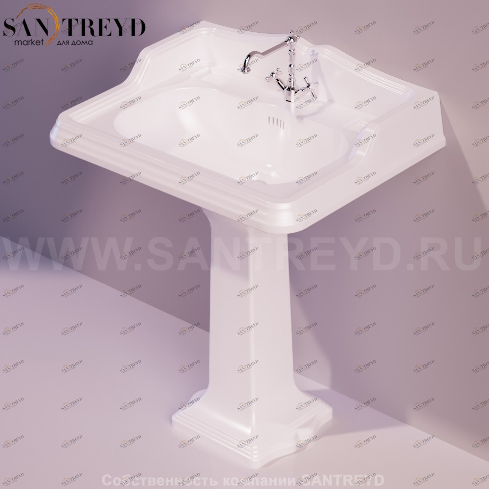 AR834BIANCO Подвесная раковина настенная прямоугольная Simas Arcade белая