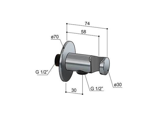 Латунный держатель для душа Hotbath Ace ARCH-00135818 - Вид №2