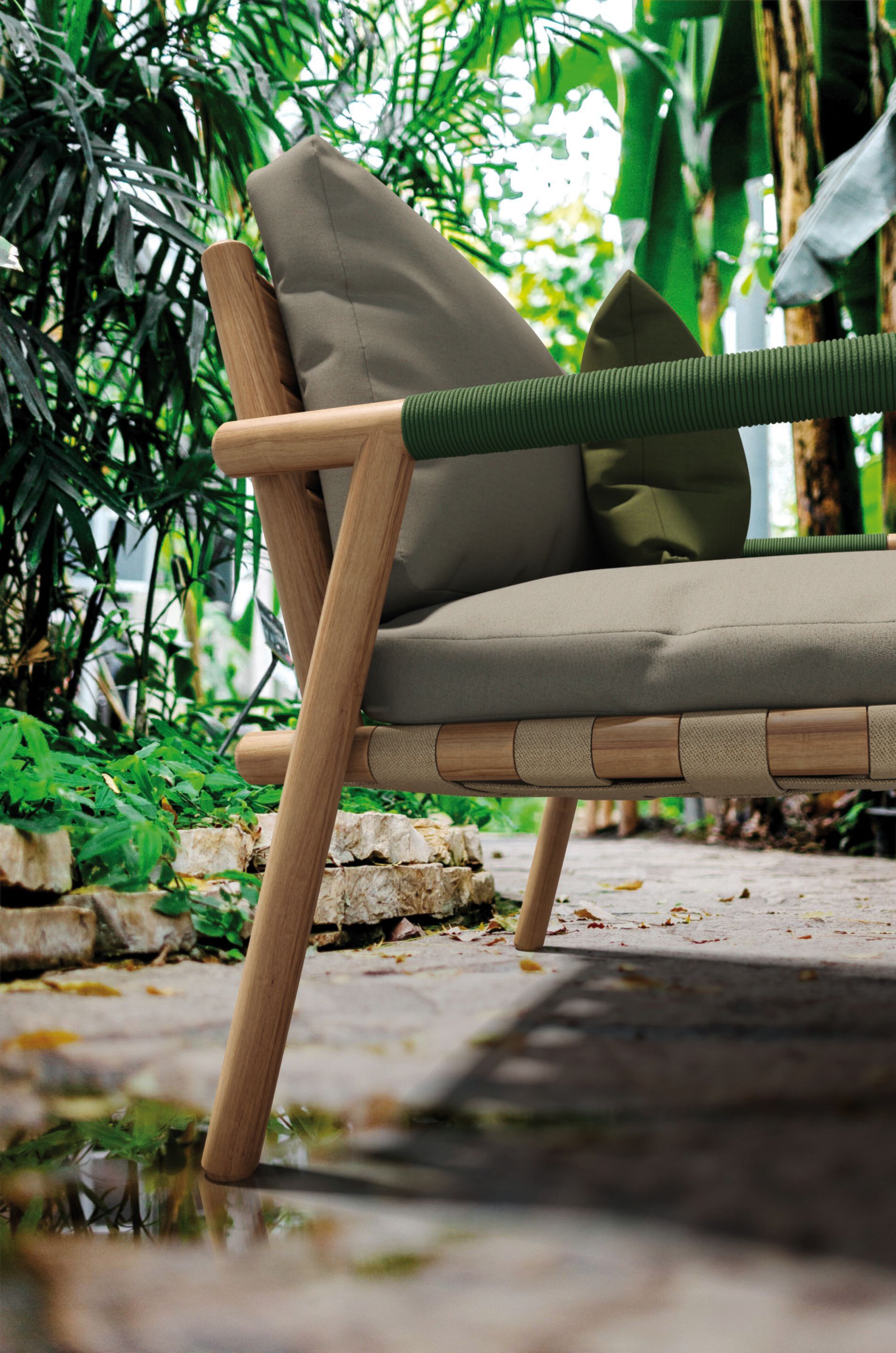 Садовое кресло из тикового дерева и Sunbrella® YAAZ Uz ARCH-00074788 - Вид №13