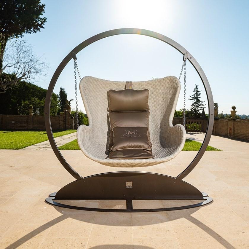 Samuele Mazza Outdoor Кресло-качалка из смолы с железной структурой Aldebaran resin sun-id-1456903 - Вид №1