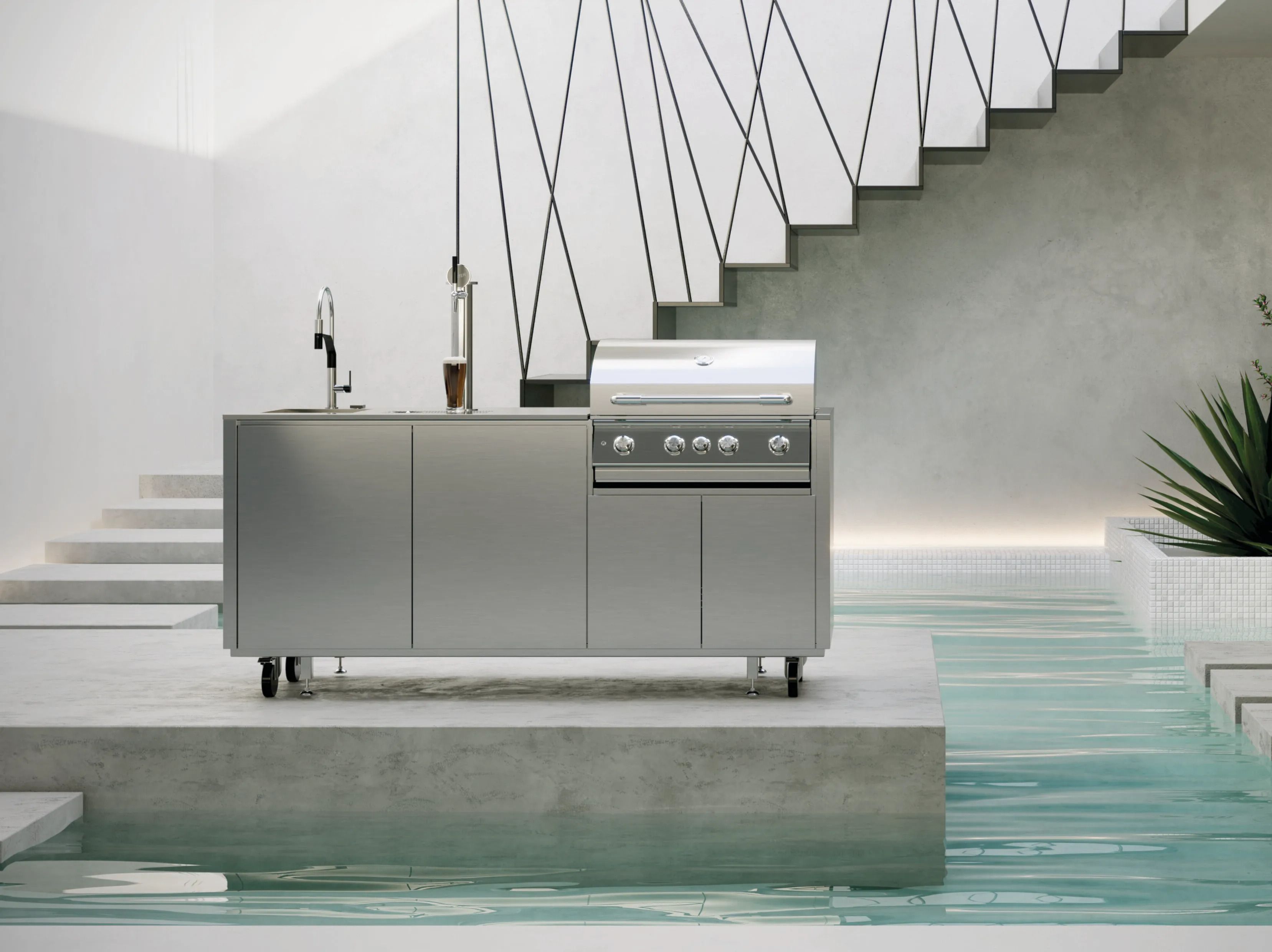 Отдельно стоящая уличная кухня Foster набор ARCH-00081981