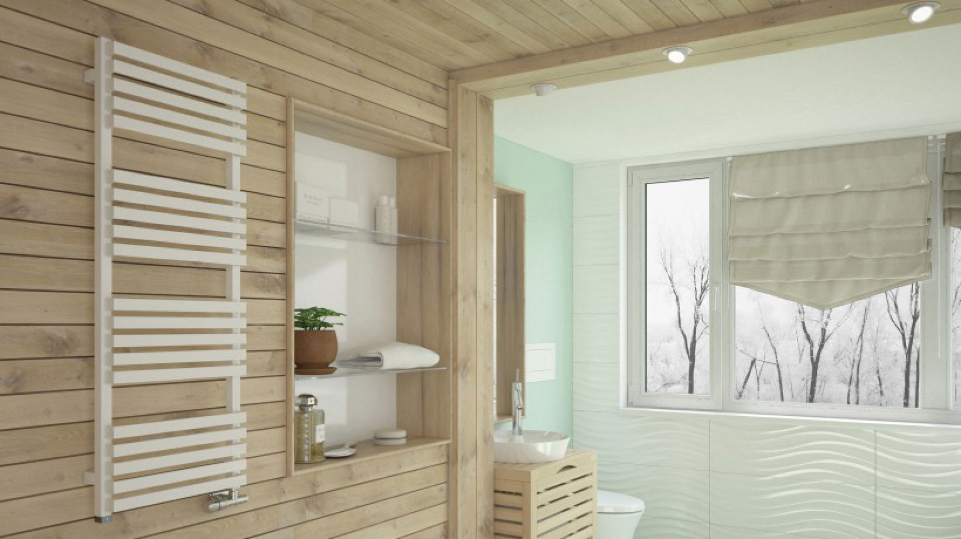 Полотенцесушители WZQSN087060 Quadrus Slim One Terma 2.96  - Вид №1