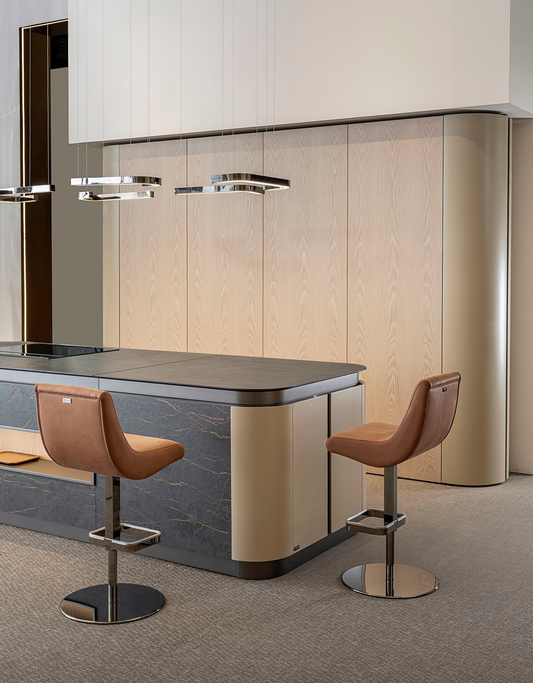 Выдвижная кухня с островом на заказ Bizzotto Italia Атмосфера ARCH-00077572 - Вид №3