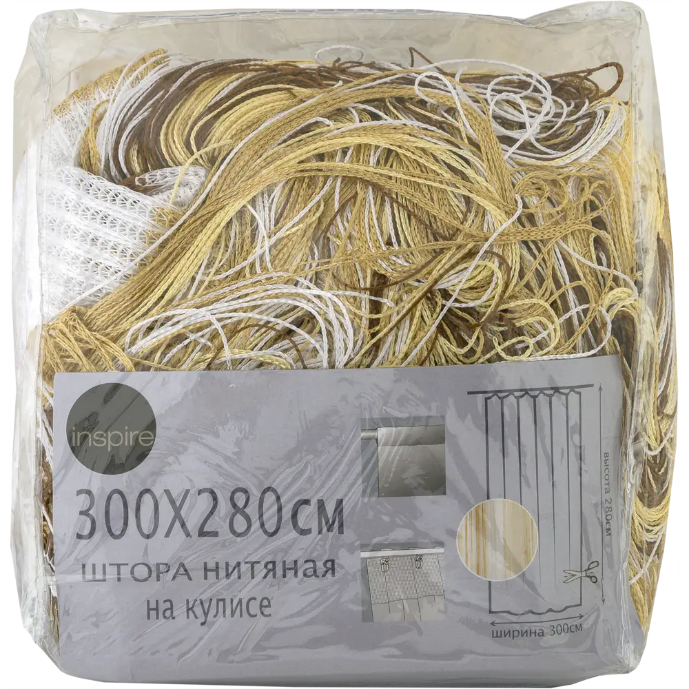 Кисея, 300x280 см, цвет шоколад/золото/экрю/белый INSPIRE STLM-2206785 - Вид №5